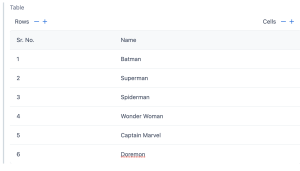 Preview image for Table Contentful app